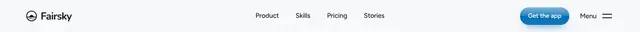 Header: navigation section from Fairsky · Frontier Templates