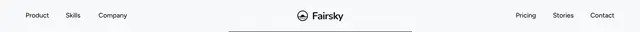 Header: navigation section from Fairsky · Frontier Templates