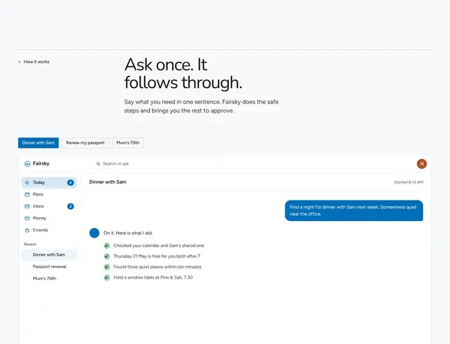 Header: navigation section from Fairsky · Frontier Templates