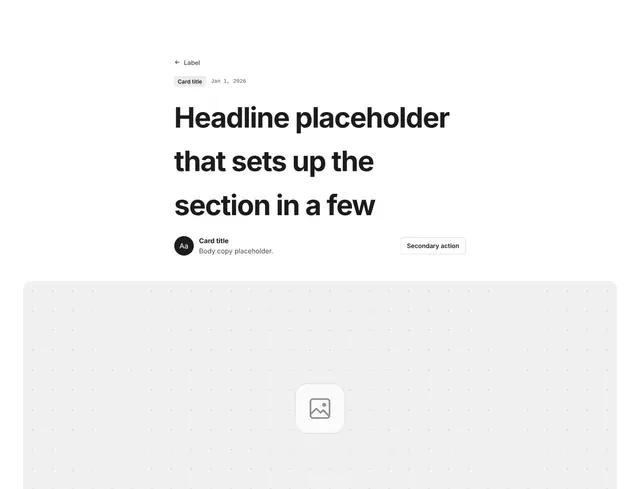 Blog Full-Bleed Image 01: blog wireframe