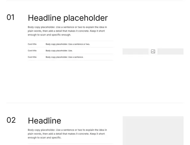 Blog List with Video: blog wireframe