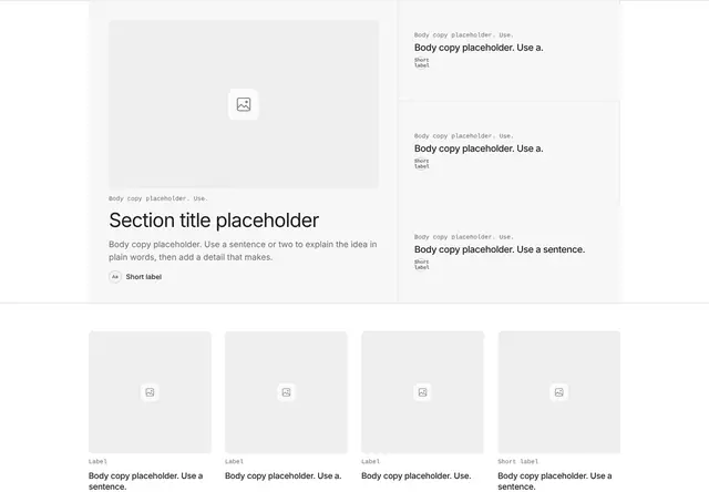 Blog Split with Image 10: blog wireframe