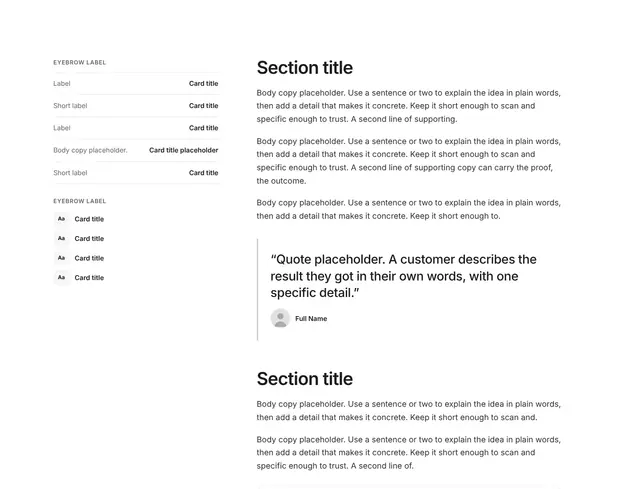 Blog Split with Image 06: blog wireframe