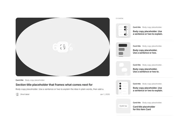 Blog Split with Image 07: blog wireframe