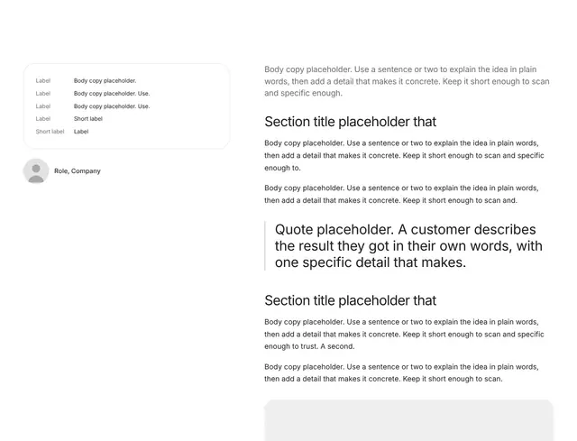 Blog Sticky Scroll 06: blog wireframe