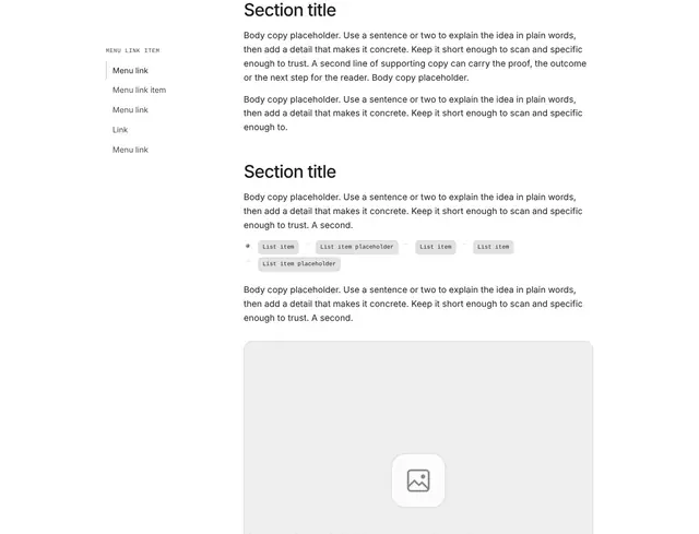 Blog Sticky Scroll 07: blog wireframe