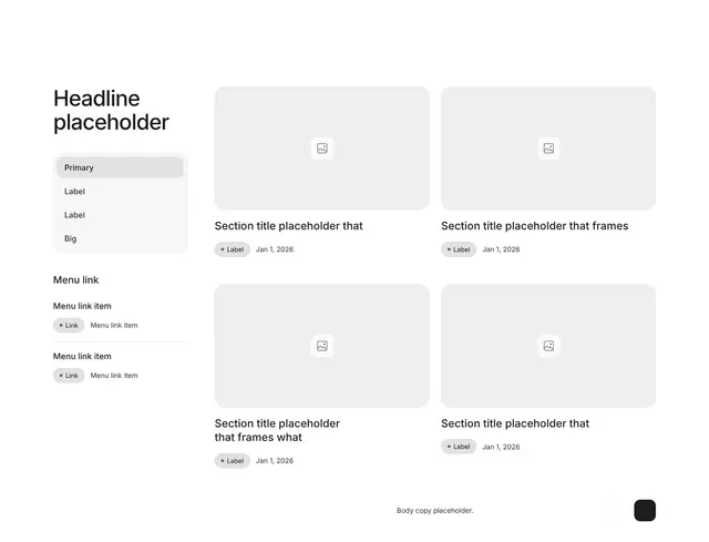 Blog Sticky Scroll 09: blog wireframe