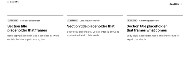 Blog Three-Column Grid 11: blog wireframe
