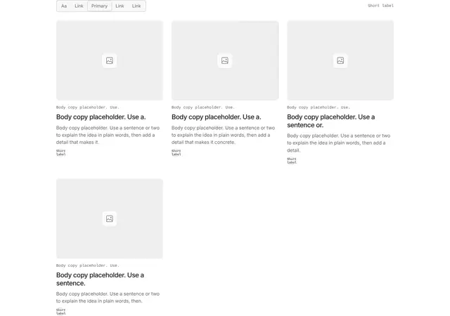 Blog Three-Column Grid 17: blog wireframe