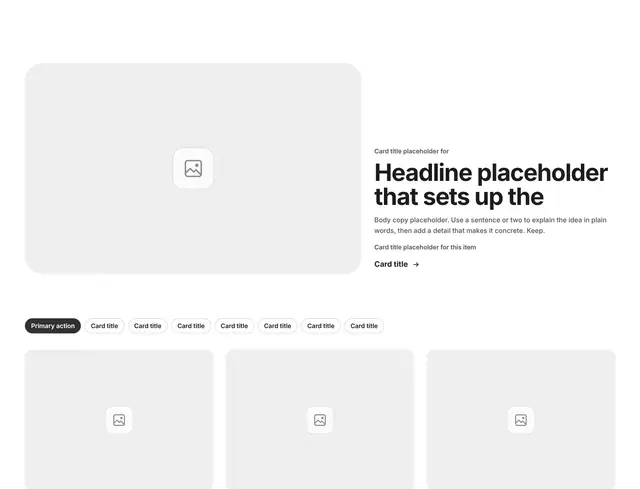Blog Three-Column Grid 20: blog wireframe