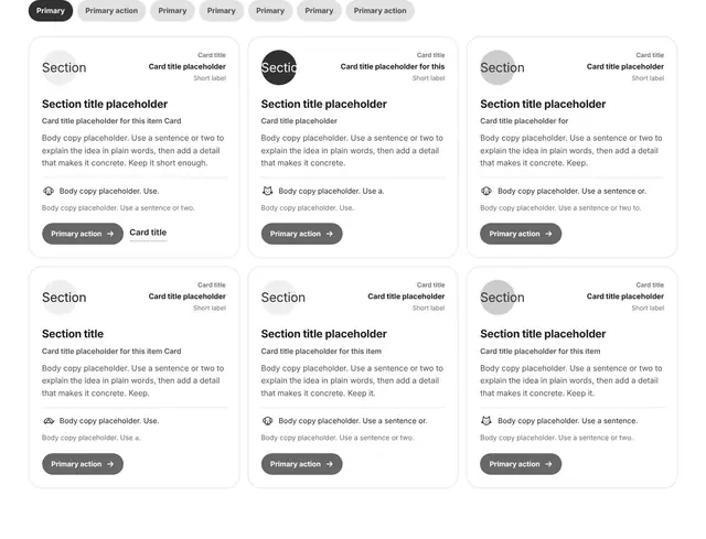 Blog Three-Column Grid 21: blog wireframe