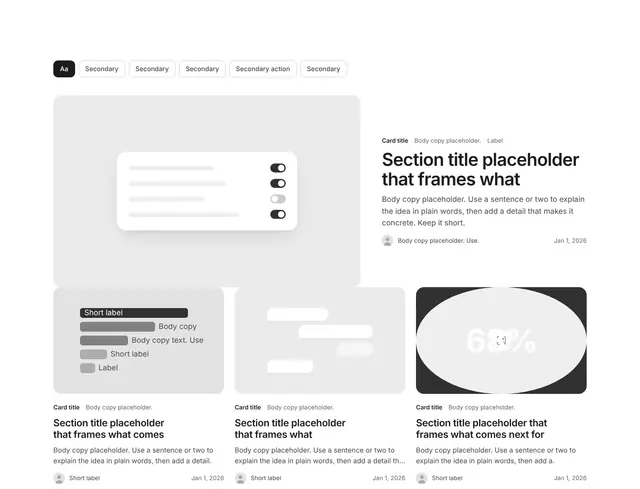 Blog Three-Column Grid 06: blog wireframe
