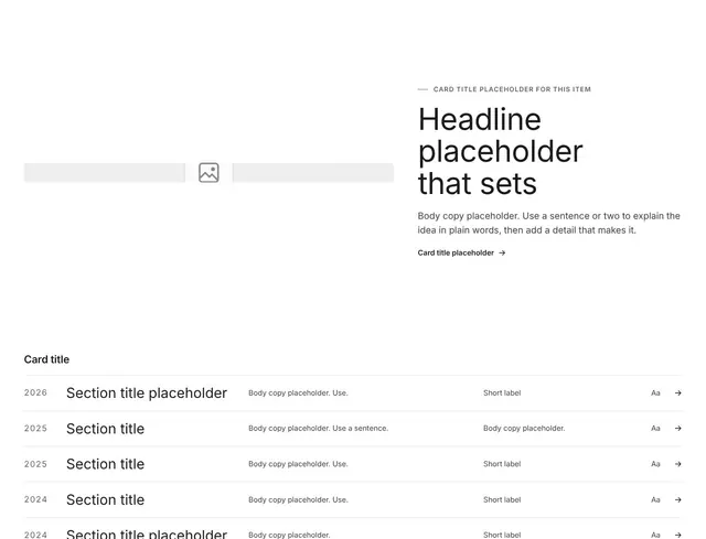 Blog Two-Column Grid 10: blog wireframe