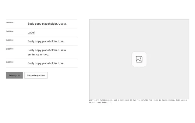 Contact Split with Image 11: contact & forms wireframe