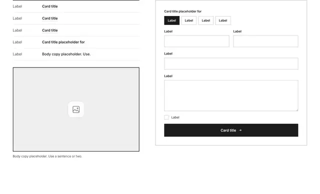 Contact Split with Image 05: contact & forms wireframe