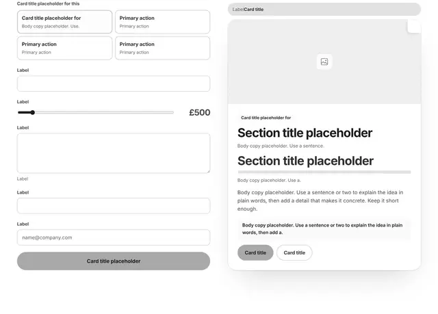 Contact Sticky Scroll 10: contact & forms wireframe