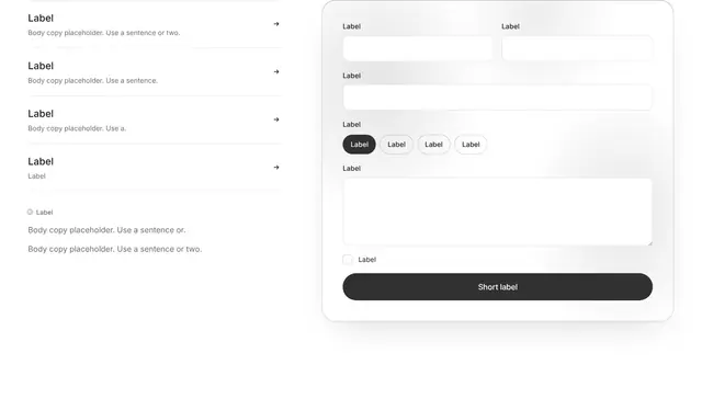 Contact with Marquee: contact & forms wireframe