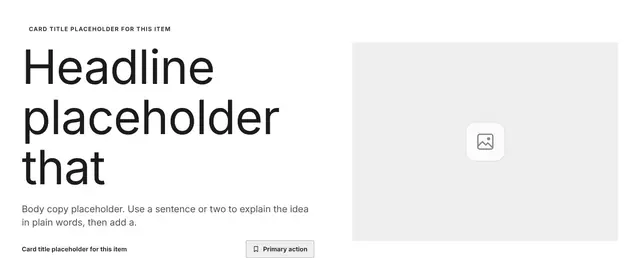 CTA Split with Image 05: call to action wireframe