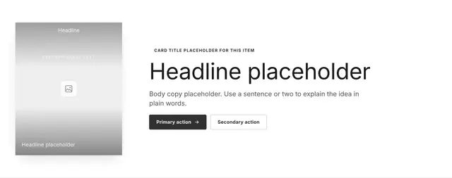CTA Stacked 01: call to action wireframe