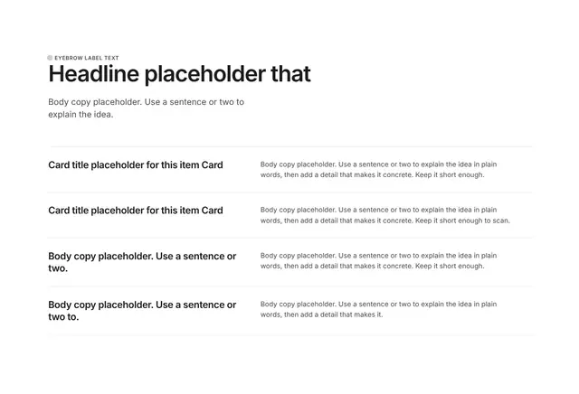 FAQ List: faq wireframe