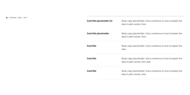 Features List 05: features wireframe