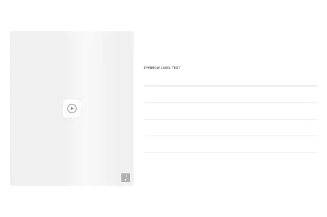 Features Split with Image and Video 01: features wireframe