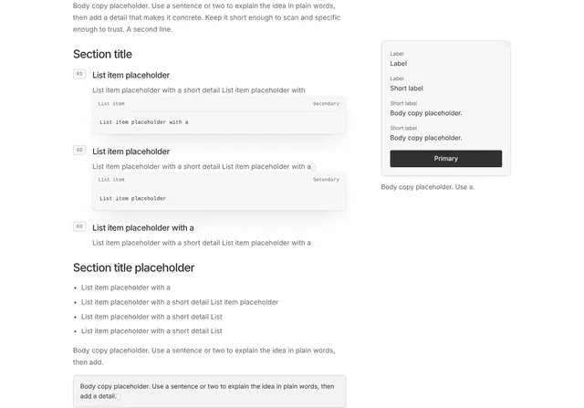 Features Sticky Scroll 03: features wireframe