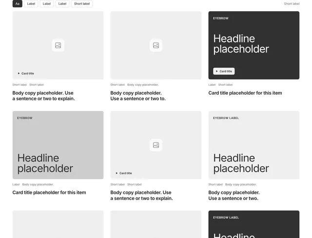 Features Three-Column Grid 11: features wireframe
