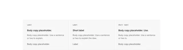 Features Three-Column Grid 13: features wireframe