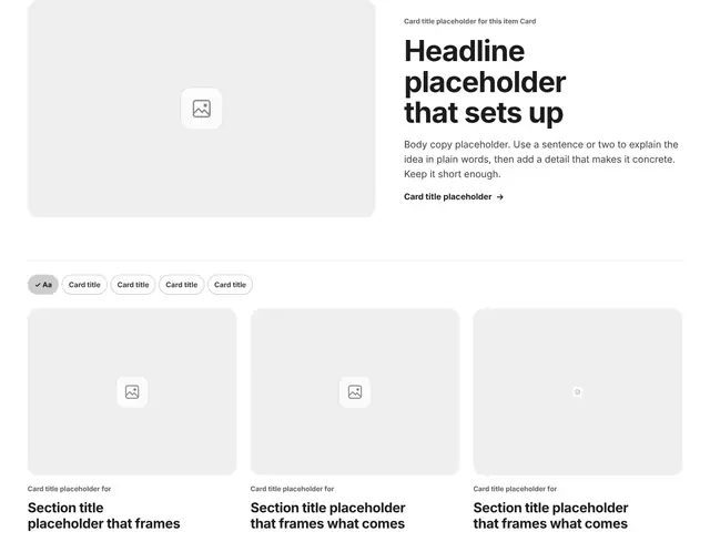 Features Three-Column Grid 17: features wireframe
