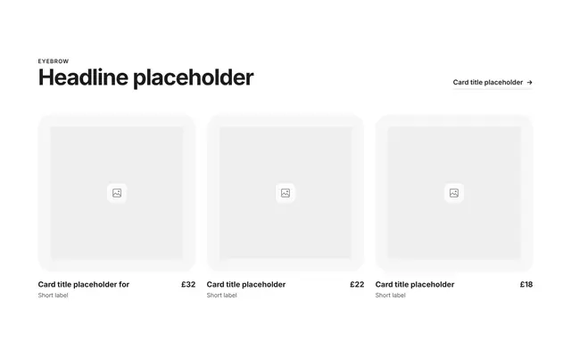 Features Three-Column Grid 18: features wireframe