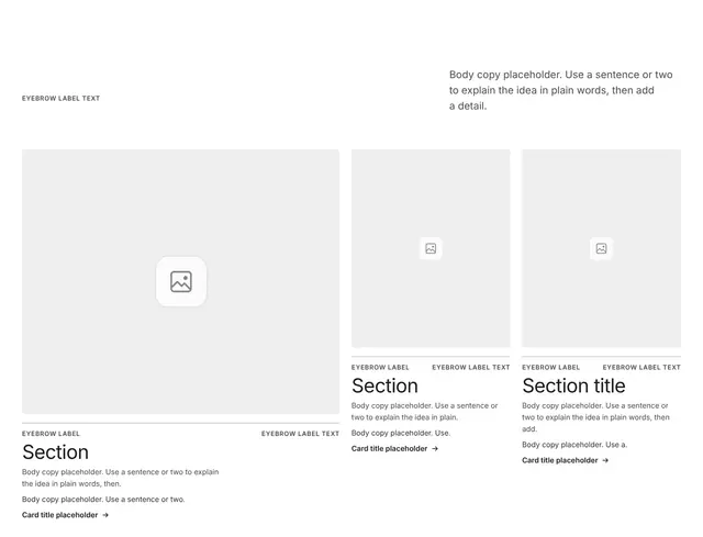 Features Two-Column Grid 08: features wireframe