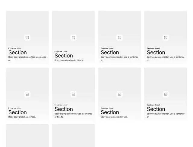 Gallery Four-Column Grid 07: gallery wireframe