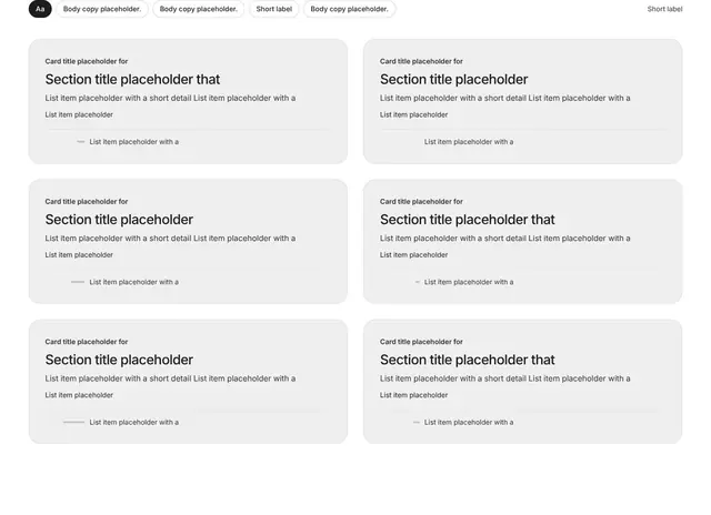 Gallery Two-Column Grid: gallery wireframe