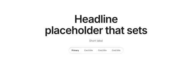 Hero Centered with Tabs: hero wireframe