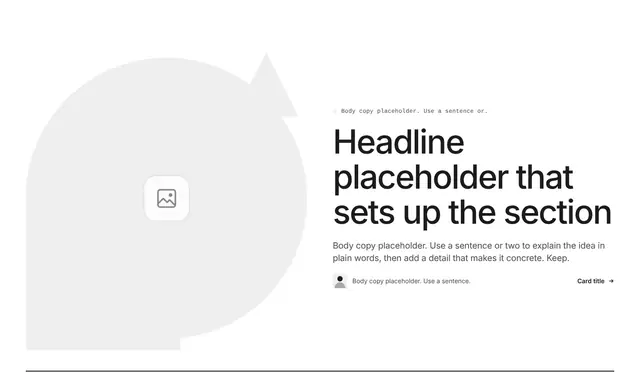 Hero Split with Image 09: hero wireframe