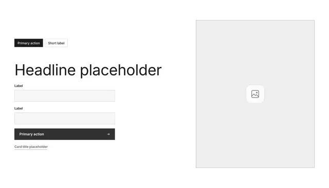 Hero Split with Image and Tabs and Form 02: hero wireframe