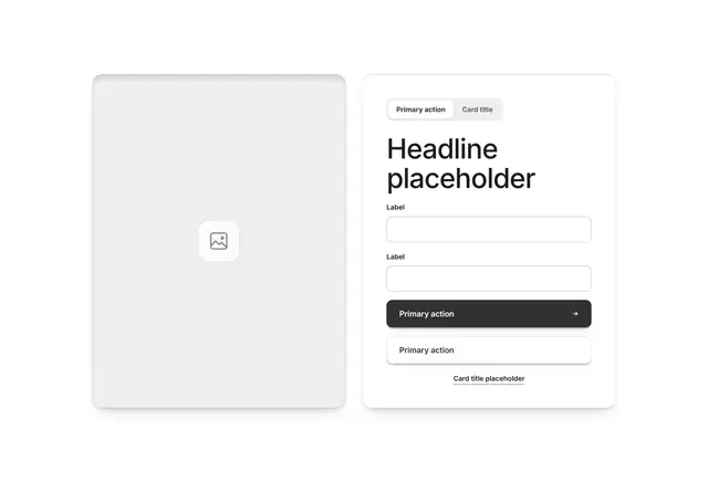 Hero Split with Image and Tabs and Form 01: hero wireframe