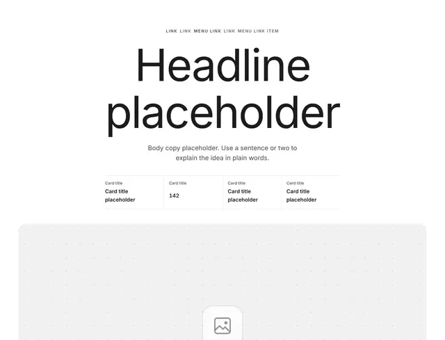 Hero Stacked 11: hero wireframe