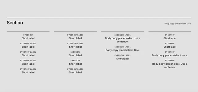 Navigation Four-Column Grid: navigation wireframe