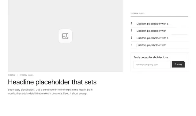 Newsletter Sticky Scroll: newsletter wireframe