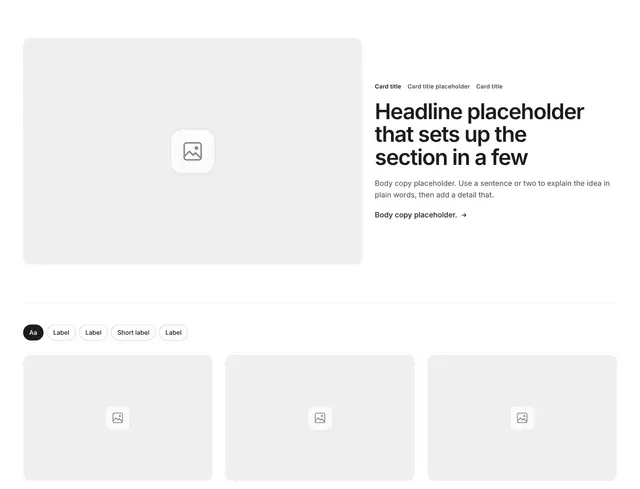 Newsletter Three-Column Grid 01: newsletter wireframe
