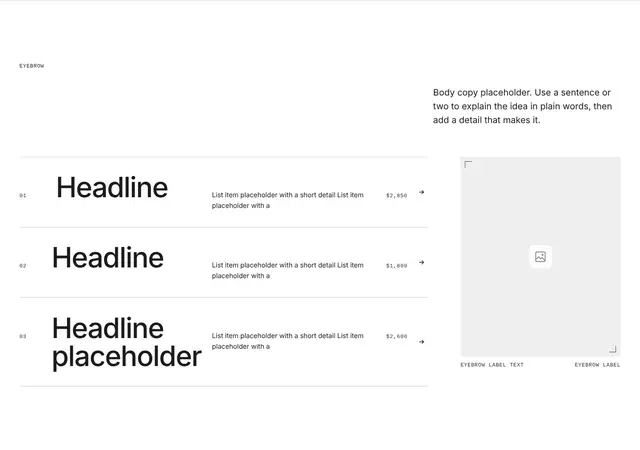 Pricing Sticky Scroll 04: pricing wireframe