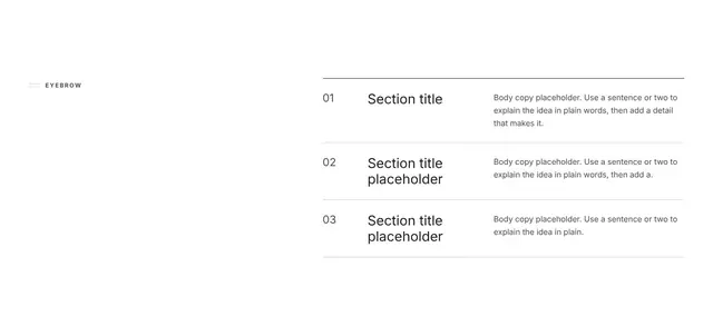 Process List 06: process & timeline wireframe