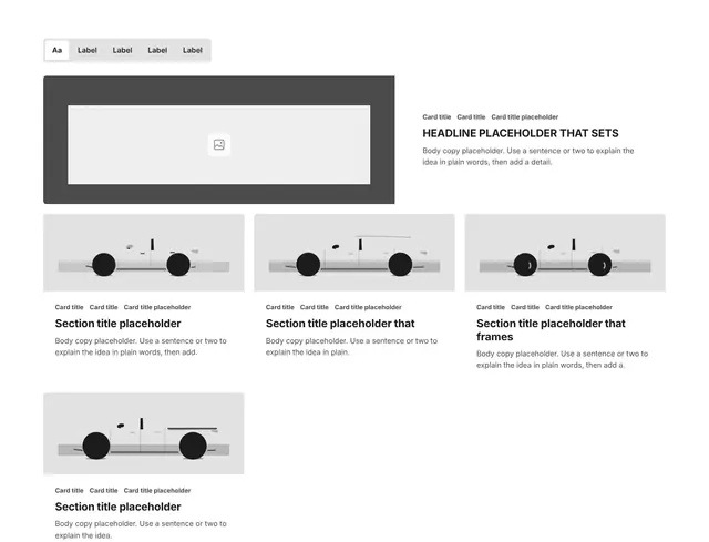 Section Bento Grid and Form: other wireframe