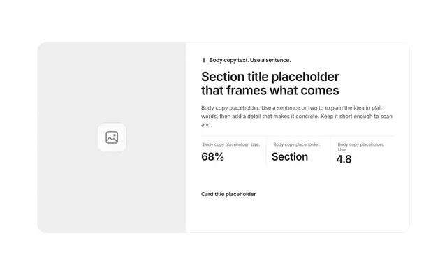 Stats Split with Image 03: stats wireframe