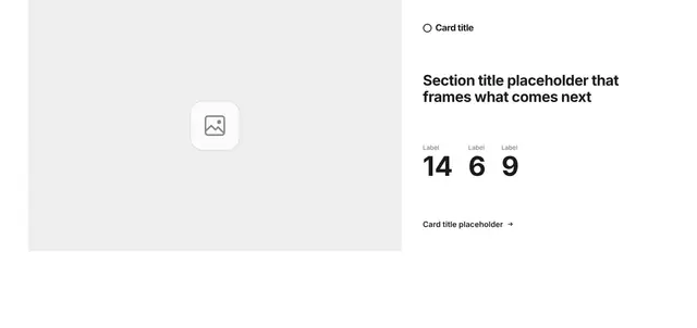 Stats Split with Image 04: stats wireframe