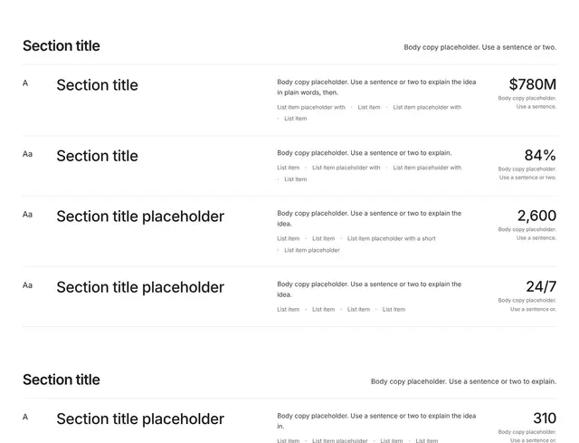 Stats Stacked 01: stats wireframe