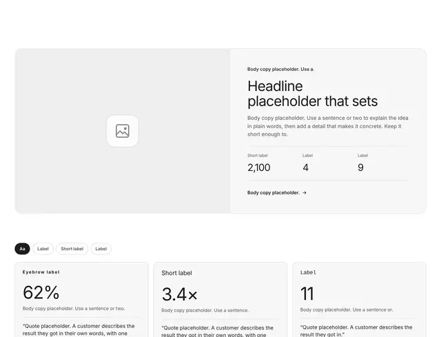 Stats Three-Column Grid 04: stats wireframe
