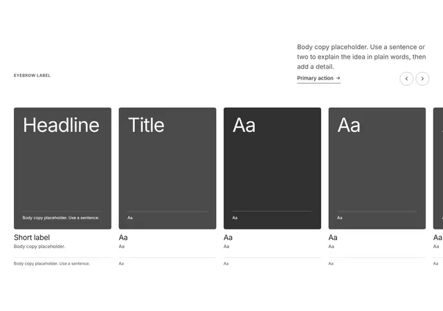 Team Carousel: team wireframe